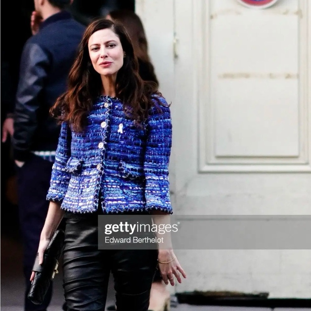 Chanel Cruise 2018 Greece Blue Gold Owl Lesage Fantasy Tweed 18C Jacket - Picture 2 of 16